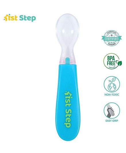 1st Step Soft Silicone Spoon - Blue