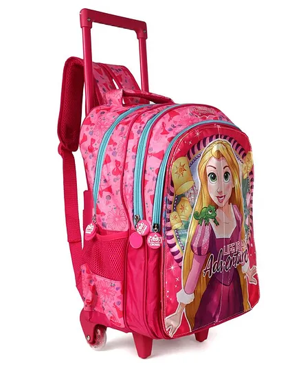 Disney Princess Rapunzel Flap Trolley School Bag Pink - 16 Inches