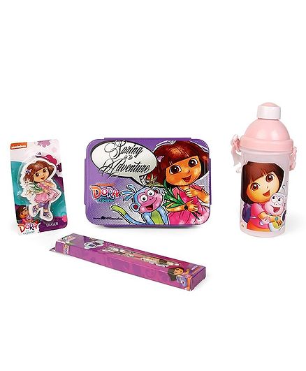 Disney Dora School Kit Pink & Purple - Pack Of 4