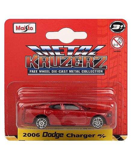 Maisto Die Cast Free Wheel 2006 Dodge Charger - Red