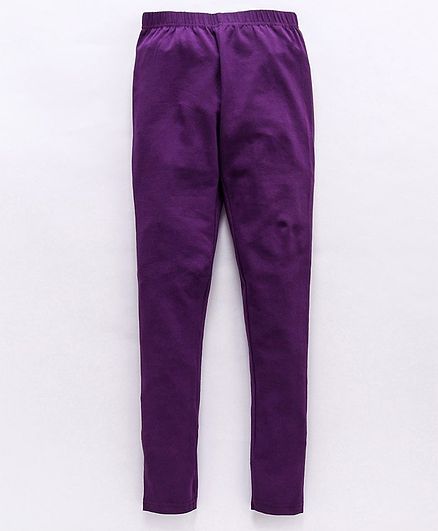 Ollypop Full Length Plain Leggings - Purple