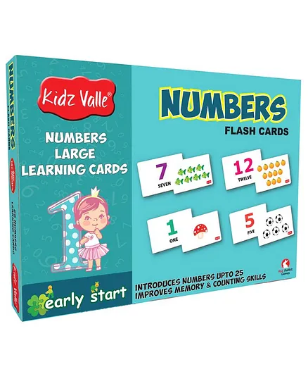 Kidz Valle Number Flash Cards - 25 Number