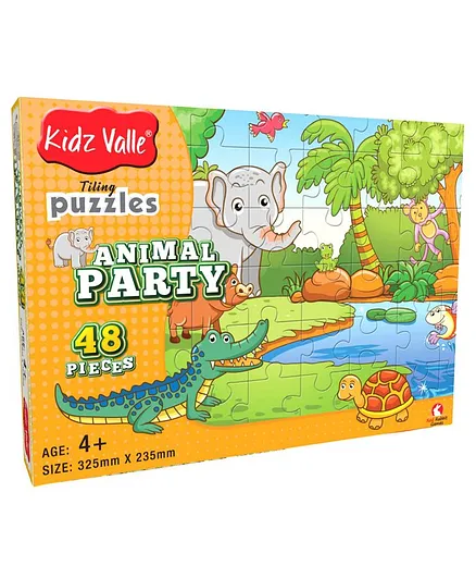 Kidz Valle Animal Party Jigsaw Puzzle Multicolor - 48 Pieces