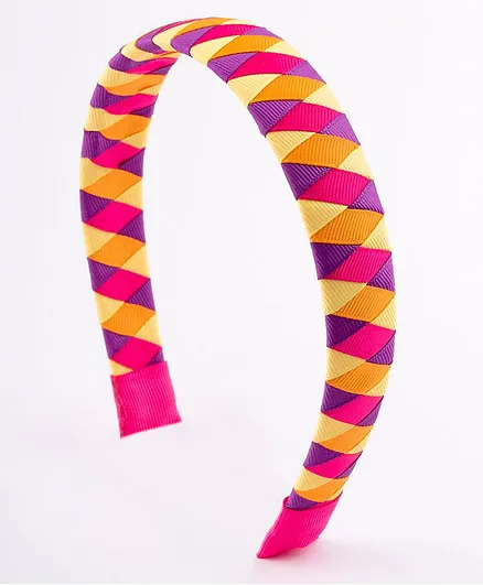 Ribbon Candy Woven Hairband - Orange