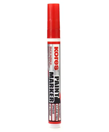 Kores Paint Marker Pen Red - Length 14.5 cm