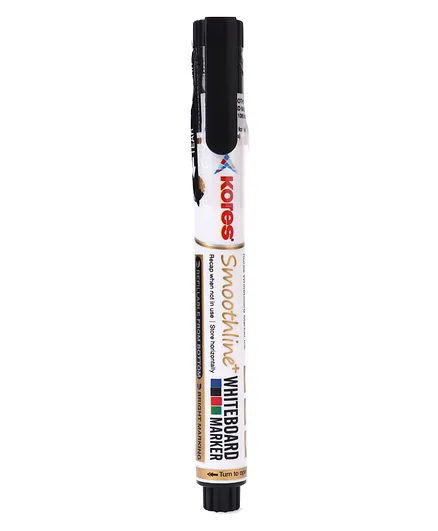 Kores Smoothline Whiteboard Marker Black - 14 cm