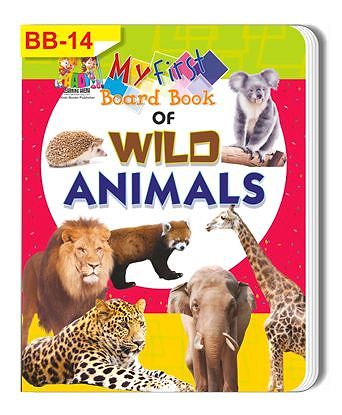 Wild Animals Themed Board Book - English