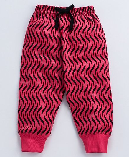 Doreme Full Length Lounge Pant Abstract Print - Red
