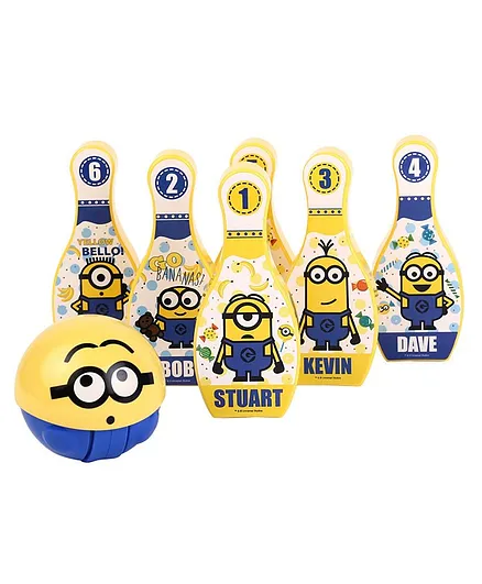 Minion 3D Playball With Bowling Set - Yellow Blue