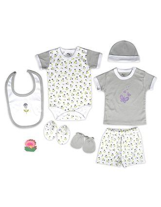 Beebop Babee's Clothing Gift Set Floral Print Pack of 7 - Yellow