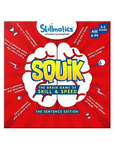 Skillmatics Squik Sentence Edition Exciting Strategy Game - Red