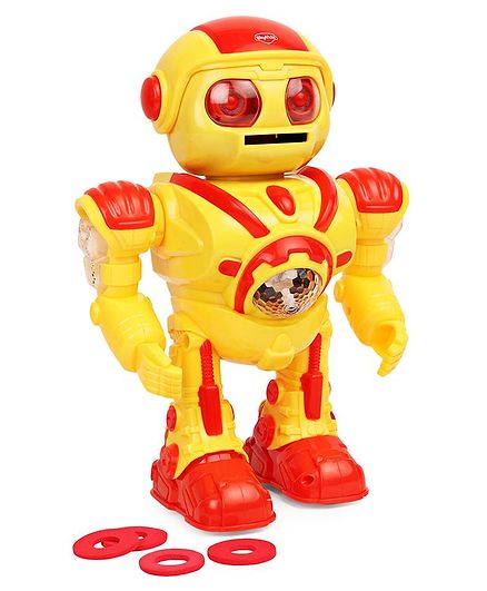 Mitashi Skykidz Robot Musical Toy Yellow Red - Height 25 cm
