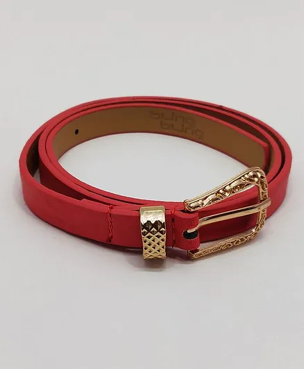 Kid-O-World Solid Belt With Fancy Belt - Peach