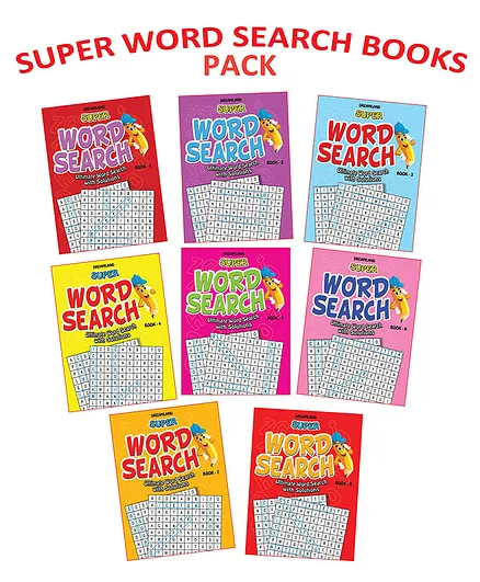 Super Word Search Books Pack of 8 - English