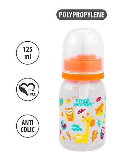 Small Wonder Admire Polypropylene Feeding Bottle Orange - 125 ml