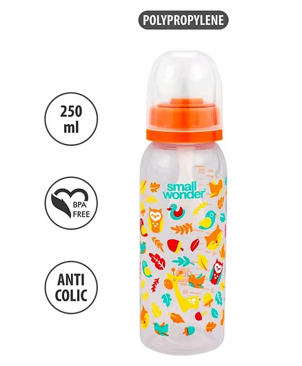 Small Wonder Admire Polypropylene Feeding Bottle Orange - 250 ml