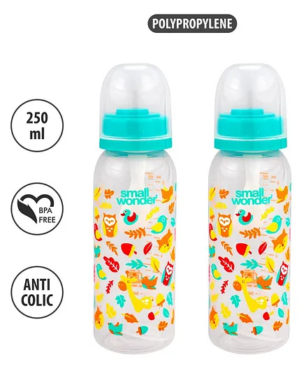 Small Wonder Admire Polypropylene Feeding Bottle Pack of 2 Sea Green - 250 ml each