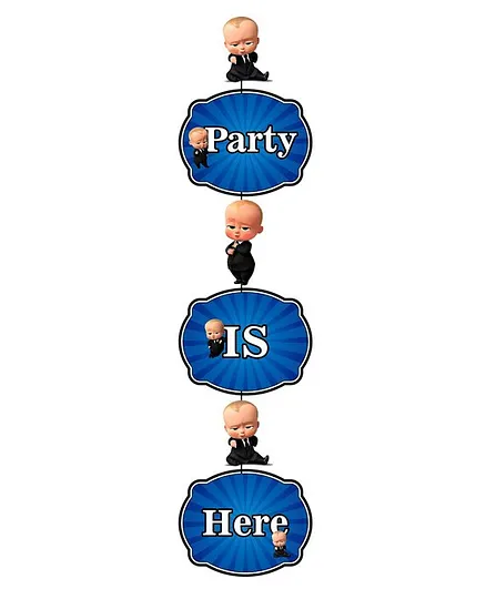 Party Propz Boss Baby Theme Door Board - Blue