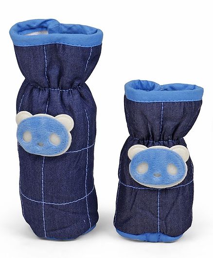 1st Step Bottle Covers Bear Applique & Animal Print Pink Pack of 2 - Fits Upto 240 ml & 120 ml Each