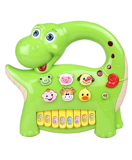 Musical Dinosaur Shaped Piano - Green