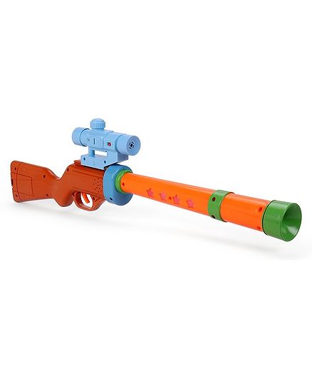 Forest Shotgun Toy With Flashing Lights - Orange & Brown