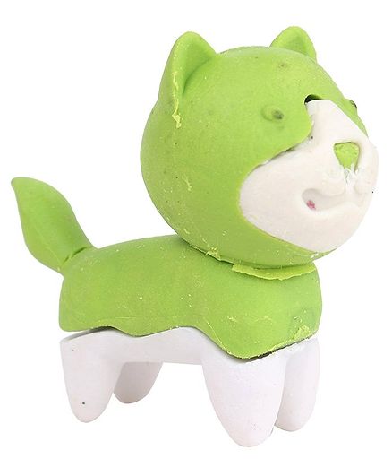 Puppy Shaped eraser - Green White