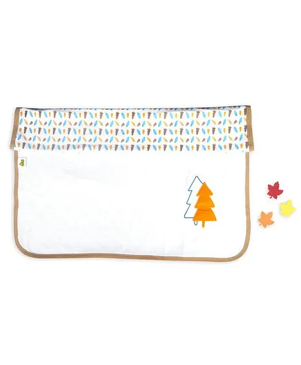 Beebop Double Layered Reversible Blanket Tree Print - Light Brown