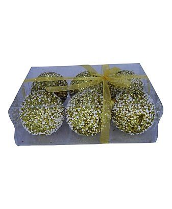 Funcart Christmas Baubles Pack of 6 - Golden