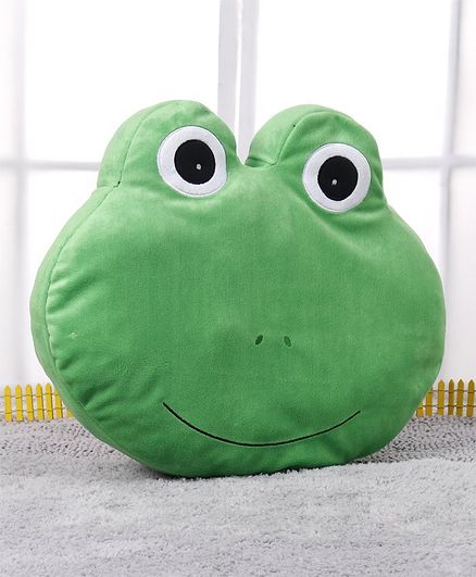Starwalk Frog Face Plush Cushion - Green
