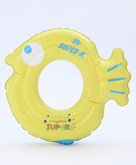 SuperK Fish Shaped Swimming Ring Printed - Blue