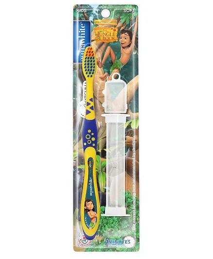 aquawhite The Jungle Book Watchha Soft Toothbrush With Case - Yelloa