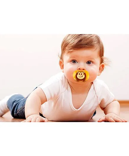 Kassy Pop Silicone Nipple Baby Pacifier Monkey Print - Brown