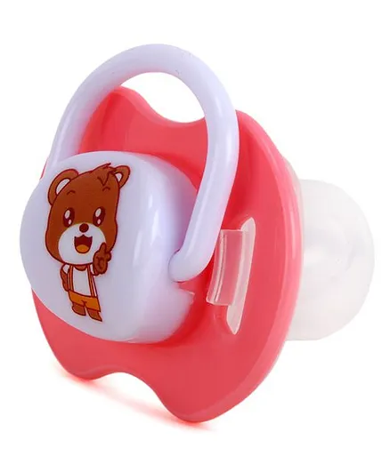 Kassy Pop Silicone Nipple Baby Pacifier Bear Print - Pink