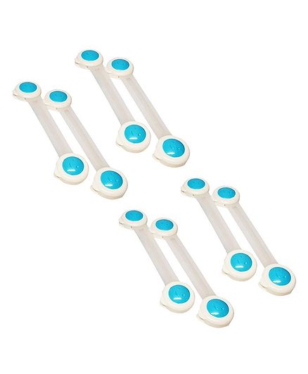 Syga Baby Safety Locks With Adjustable Straps Pack of 8 - Blue