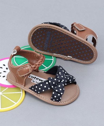 Cute Walk By Babyhug Sandal Style Booties - Navy