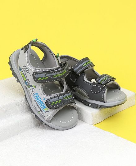 Cute Walk By Babyhug Sandals - Olive Green