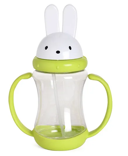 Twin Handle Sipper Cup Bunny Design Green White -  320 ml