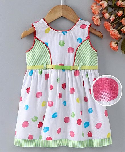 Enfance Core Petals Print Sleeveless Dress - Pink