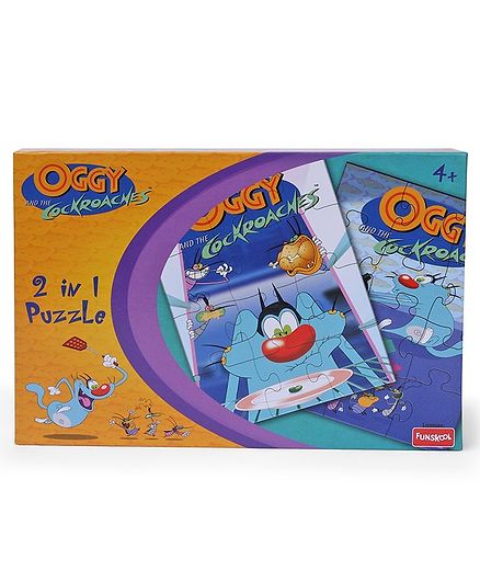 Funskool Oggy 2 in 1 Puzzle Blue - 12 Pieces