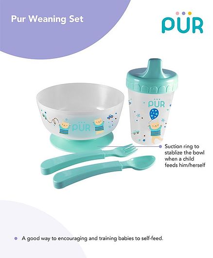Pur Weaning Set Blue - Cup Capacity 250 ml