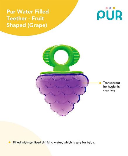 Pur Grapes Shaped Water Filled Teether - Purple