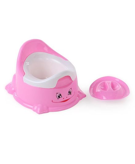 Baby Potty Chair With Lid Animal Design - Pink