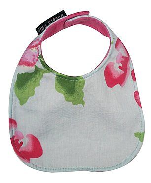 Wobbly Walk Bib Floral Print - White