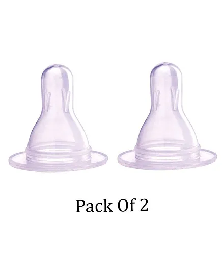 Falcon Narrow Mouth LSR Standard Flow Nipple 2 Piece - White