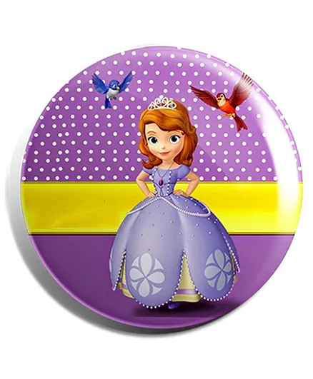 Funcart Sofia The Princess Plastic Button Pin Badge - Purple