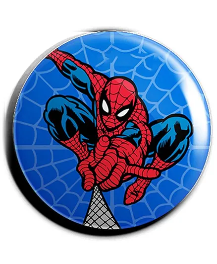 Funcart Spider-Man Plastic Button Pin Badge - Blue & Red