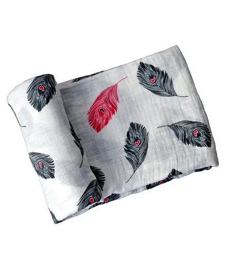 Chotto Feather Touch Single Layer Cotton Muslin Baby Swaddle - White