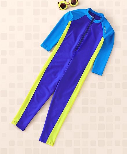 Lobster Full Sleeves Swimsuit - Blue Yellow