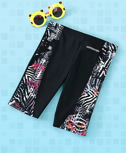 Lobster Knee Length Swimming Trunks - Black
