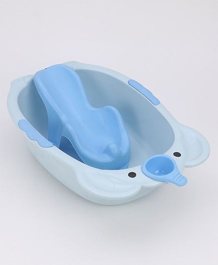 Large Size Baby Bath With Bath Rack - Blue